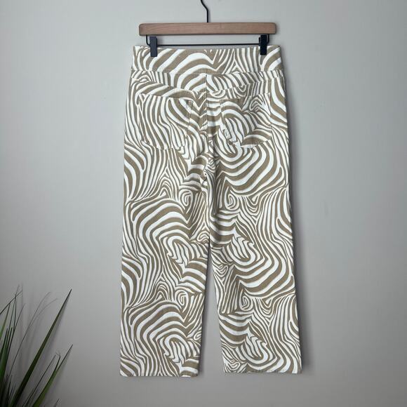 J.‎ McLaughlin Leora Wide Leg Jeans in Tan/Cream Seabray Size 8 MRSP $188 - Picture 7 of 14